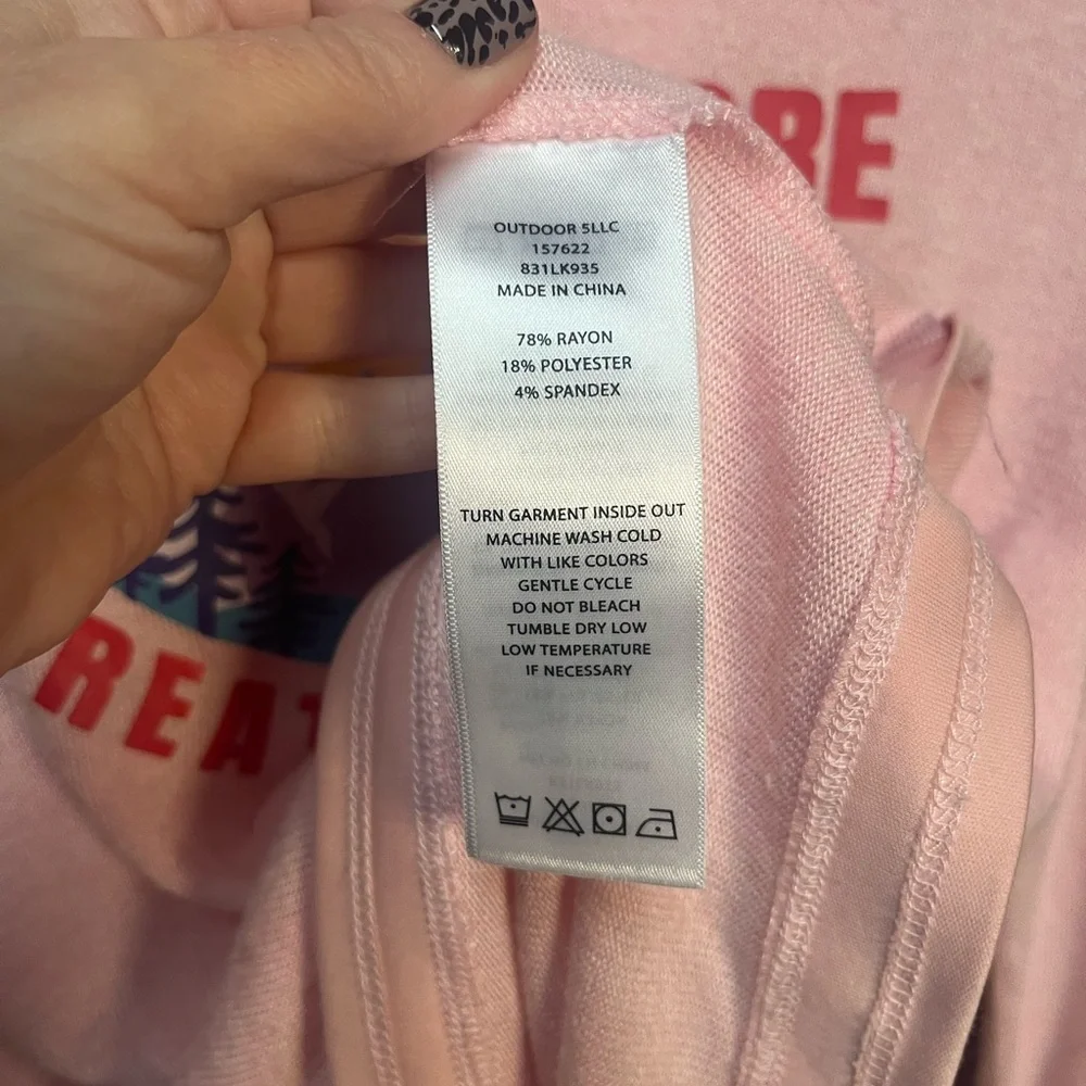 Eddie Bauer Pink Kids Hoodie with Adventure Print (093)